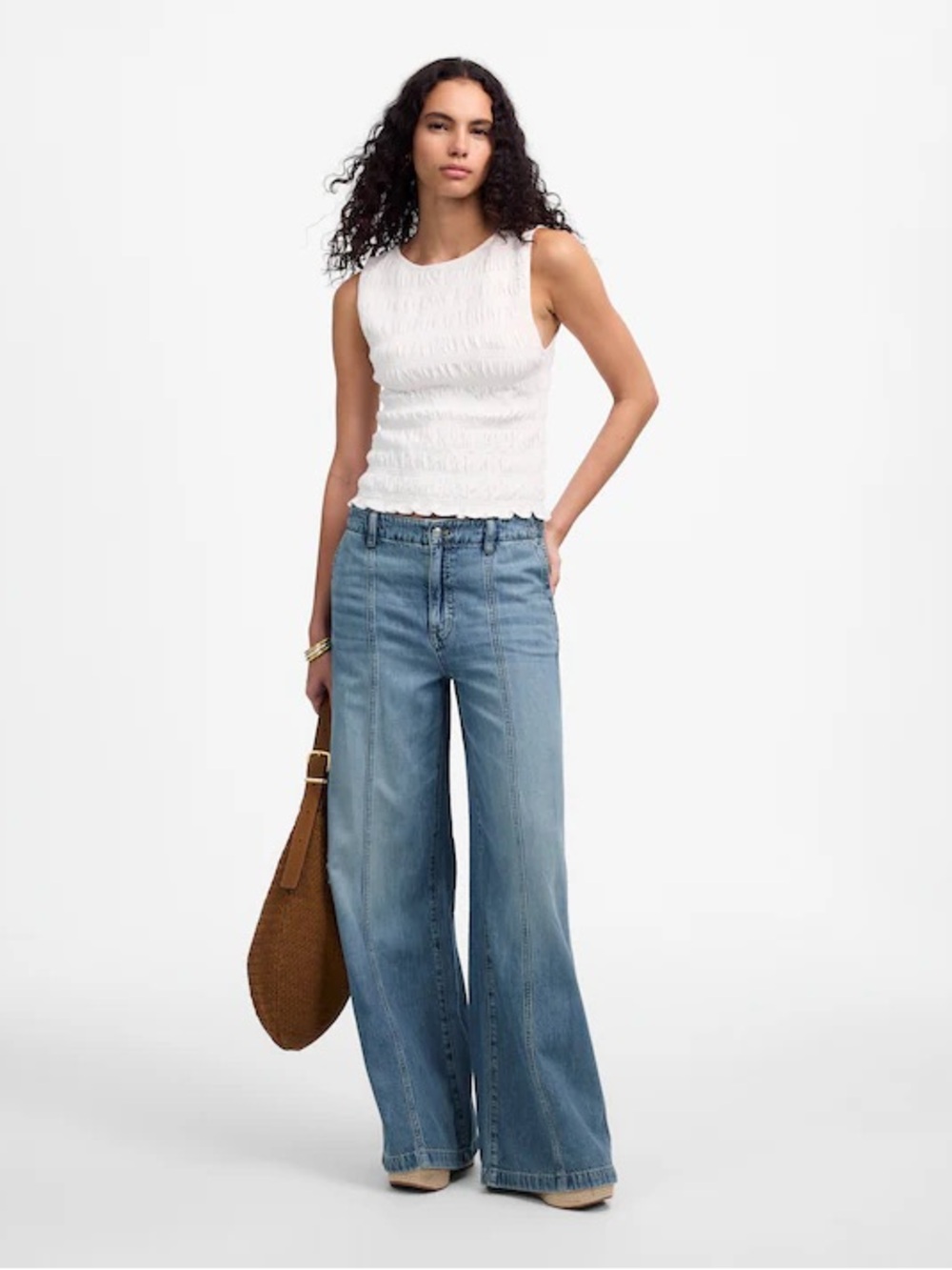 Madewell Wide-Sweep Trousers: Airy Denim Edition
